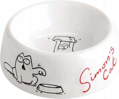 Plastikinis dubenėlis katėms Karlie Simon's Cat, baltas, 14 cm