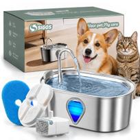 Automatinis gyvūnų gertuvės fontanas, 3,5 l, nerūdijančio plieno