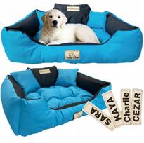 Vandeniui atspari kačių ir šunų lova-sofa, 145x115 cm, su vardu