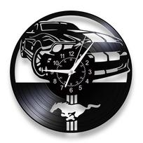 GT Automobilio Retro Vinilinės Plokštelės Sieninis Laikrodis Vyro Urveliui Miegamajam Superautomobilio Lenktyninio Automobilio Dekoruojamas Garažo Sieninis Laikrodis Automobilių Entuziastų Dovanos