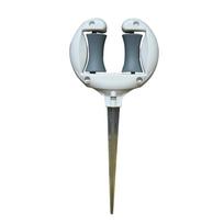 Spike Holder Pointed Head Hose Guide Holder Roller Top Iron Garden Hose Guide Durable Lawn Hose Guide Farm oranžinė