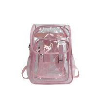 Schoolbag waterproof transparent backpack women's 1011 new PVC storage travel backpack female student versatile large-capacity schoolbag juoda