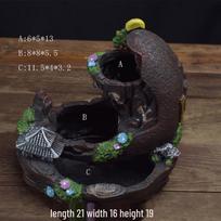 Innovative Hanging Resin Succulent Pot - Ground 001 24*18*14.5 brown