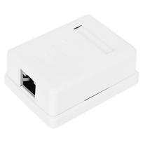 2pcs Desktop Information Junction Box RJ45‑8P8C CAT6 Single Port Shielded Networks Wiring Surface Mounted
