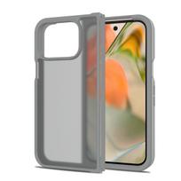 Pixel 9 Pro Fold Skin-Feel Case: Frosted Magnetic, Semi-Transparent, Left/Right Fold Protective Cover Google Pixel 9 Pro Fold beige