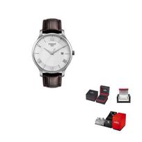 TISSOT Junya Kolekcija Kvarcinis Mechanizmas Mados Tendencija Vyriški Laikrodžiai Laikrodis 42mm Sidabrinis Ciferblatas Nerūdijančio Plieno Dėklas T063.610.16.038.00 Regular Watch Box white