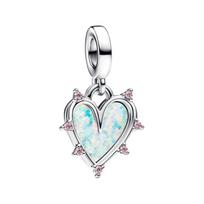 Pandora Heart Shaped Design Metal Silver Pendant Women pendant 793434C01 Box gray