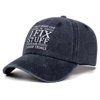 Ifix Stuff Letter Embroidery Washed Baseball Caps Dad Hat Women Men Outdoor Hip-Hop Casual Duck Hats Classic Style Sports Golf H 54-61CM gray