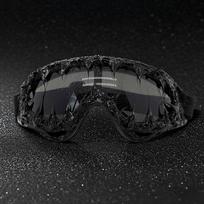 Avant-garde Punk Style Handmade Spike Drip Glue Cool Goggles Sunglasses for Party Men Women Windproof Riding Techwear Sunglasses black