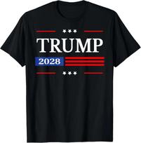 Donald Trump 2028 President American Flag Pro Trump Unisex T-Shirt 5XL įvairiaspalvis