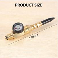 Helium Gas Tank Balloon Inflator Regulator With Pressure Gauge Fit G5/8 Valve beige