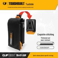 TOUGHBUILT Greito atsegimo telefono dėklas, Atsparus dėvėjimuisi universalus juosmens dėklas, Oksfordo audinys, TB-CT-33P. Quick-Release Phone Tool Pouch