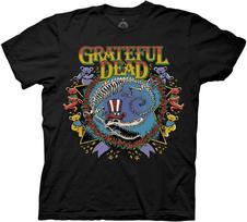 Grateful Dead Alligator Skeleton Dancing Bears Roses T-shirt XXXL gray
