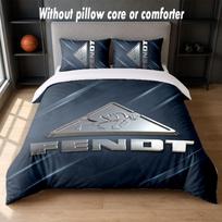 Fendt Design Bed Bedding Set 1 Duvet Cover + 2 Pillowcases Soft Breathable Household Bed Linens 135cm*200cm gray