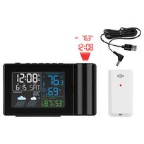 Projection alarm clock weather clock thermometer and hygrometer projection clock  86120 Black juoda