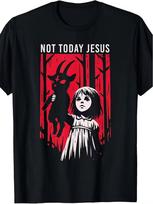 MenS & WomenS Gothic Not Today Goat Demon Graphic T-Shirt Heavyweight 220gsm Bla XL red