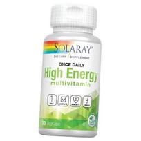 Multivitaminai energijai, Once Daily High Energy, Solaray 30 kaps. (36411080) 30vcaps