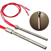 Pramoninės krosnies uždegimo strypo krosnelės žiebtuvėlis karšto strypo šildymo vamzdžio žiebtuvėlis 10*140mm 220V 300W M16*1.5 gray