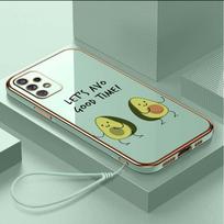 Prabangus padengtas TPU telefono dėklas su dirželiu, skirtas Samsung Galaxy A04 A05s A13 A14 A24 A54 A34 Note20 S23 Ultra dėklai A38 Delicious Avocado Cover Samsung Galaxy Note10