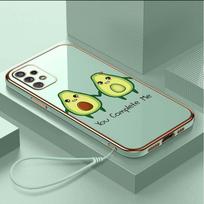 Prabangus padengtas TPU telefono dėklas su dirželiu, skirtas Samsung Galaxy A04 A05s A13 A14 A24 A54 A34 Note20 S23 Ultra dėklai A38 Delicious Avocado Cover Samsung Galaxy A51
