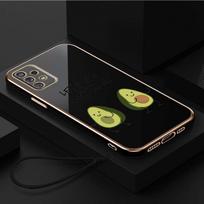 Prabangus padengtas TPU telefono dėklas su dirželiu, skirtas Samsung Galaxy A04 A05s A13 A14 A24 A54 A34 Note20 S23 Ultra dėklai A38 Delicious Avocado Cover Samsung Galaxy A52
