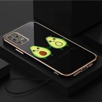 Prabangus padengtas TPU telefono dėklas su dirželiu, skirtas Samsung Galaxy A04 A05s A13 A14 A24 A54 A34 Note20 S23 Ultra dėklai A38 Delicious Avocado Cover Samsung Galaxy A10