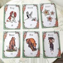 36 Lenormand kortos Floraneum Lenormand Tarot Oracle 9*6cm Iliustracijos papuoštos gėlėtu dekoru gray