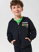 Sinsay - Užtrauktuku užsegamas džemperis su gobtuvu Minecraft - juoda