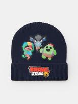 Sinsay - Beanie Kepurė su viskozės mišiniu Brawl Stars - tamsiai mėlyna