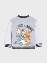 Sinsay - Medvilninis beisbolo stiliaus švarkas su spauda Tom and Jerry - šviesiai pilka