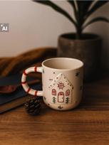 Sinsay - Stiklinė puodelis su kalėdiniu motyvu - ruda
