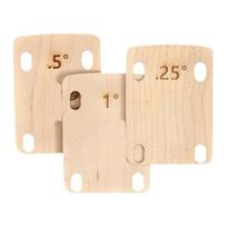 3Pcs Guitar Neck Shims Solid Wood Neck Plate for Bolt-On Neck Attachment 0.25/0.5/1 Degree Guitar Neck Plate Tool for Guitar Bass Neck Repairment 3pcs black