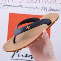 Fashion Ins Men's Shoe Flip Flops Shiatsu Soft Flat Sabot Beach Slides High Quality Fashion Low Price Adult Clappers 2025 Male Slipper 43 red