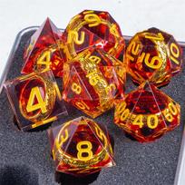 Ring Resin DND Dice Set Polyhedral Dungeons And Dragons Tabletop Gaming Gift gray