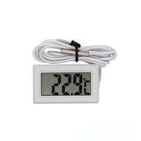 Mini LCD ekranas, automobilinis akvariumas, šaldytuvas, integruotas elektroninis skaitmeninis termometras vidaus ir lauko termometras balta