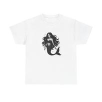 Unisex Adult T Shirt Mermaid Goth Siren Dark Fantasy M black