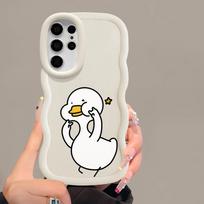 Soft Phone Cover Case for Samsung Galaxy A26 S20 FE S22 Ultra S23 Plus A25 S21 S25 S24 A24 A36 A35 A34 A54 A55 Cartoon Duck Galaxy S22 Ultra 5G black
