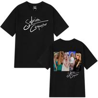 Sabrina Carpenter 2025 Tour Graphic T Shirt Men Women Hip-hop T-shirt Short-sleeved Cotton Fashion Harajuku T-shirts Streetwear S