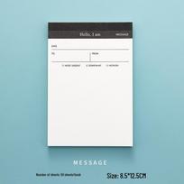 Tearable Sticky Notes – Student Daily Planner & Time Management Schedule black