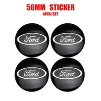 4Pcs Car Styling Wheel Tire Hub Caps Cover Stickers Auto Exterior Accessories For Ford Focus Mustang Mondeo MK4 Fusion Ranger Rs black