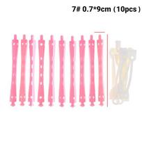 10Pcs No Heat Hair Rollers Heatless Hair Curler Soft Curling Rod Pull Core Lazy Curls Flexi Rods Wave Formers Hair Styling Tool white