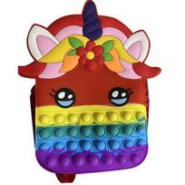 Sparkling Unicorn Pop Fidget It Toys Backpack Bag Stress Relief Toy For Kids violetinė