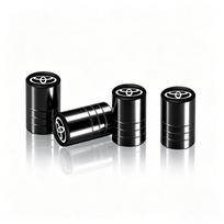 4Pcs TRD Aluminum Alloy Car Wheel Tire Valve Caps Tyre Rim Stem Covers Airdust Waterproof For Toyota Corolla RAV4 LEVIN C-HR black