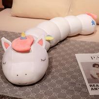 Gyvūnas Vikšras Vienaragis Pagalvė Pliušinis Žaislas Lėlė Mergaitė Lova Kojos Ilga Pagalvė Lėlė 80cm（0.5kg） gray