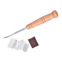 Stainless Steel Bread Lame Ergonomic Dough Scoring Tool with Leather Cover Bread Scorer for Baking Enthusiasts 1 beige