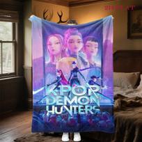 K-Pop Demon Hunters: Urban Fantasy Adventure blanket sofa blanket Camping trip Machine washable Outdoor plush blanket Nap Blanket 130cm x 150cm