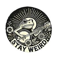 Bohemian Style Frog Guitarist Tire Cover, Universal Windproof Wheel Protector For Trailers, RVs, And Travel, Polyester Spare Tir 14inch