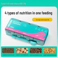 Bessn Guppy Fish Food: Freeze-Dried Water Fleas, Bloodworms, Krill & Black-Tailed Grouper Delight pink