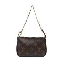 [Pre-Owned] Louis Vuitton Mini Pochette Accessoires 'Brown Monogram Canvas' - Good #1Q8JLDU ONE SIZE black