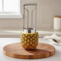 Stainless Steel Pineapple Cutter Cores and Slices Peel Remover Easy to Use Silver gray